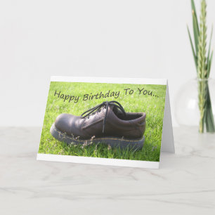 Happy Birthday - You Live In A Shoe Card