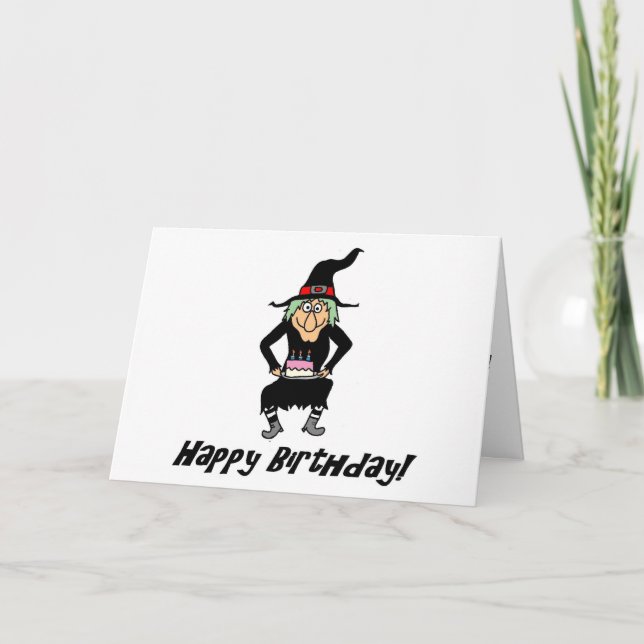 Happy Birthday You Old Witch Card (Front)