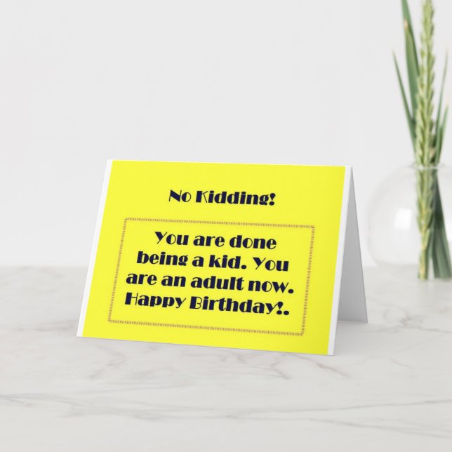 HAPPY BIRTHDAY YOUNG ADULT LOOK OUT CARD (Front)