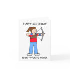 Happy Birthday Young Female Archer