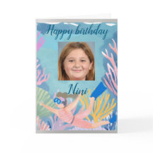 Happy birthday young girl snorkler