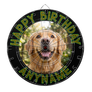 HAPPY BIRTHDAY - Your Custom Photo & Typography Dartboard