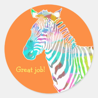 Happy Birthday Zebra Sticker