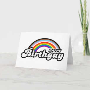 Happy Birthgay Progress Pride Card