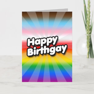 Happy Birthgay (Progress Pride) Card