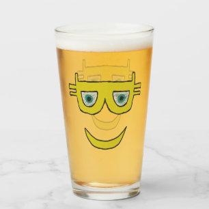 Happy Bitcoin Symbol Smile Glass