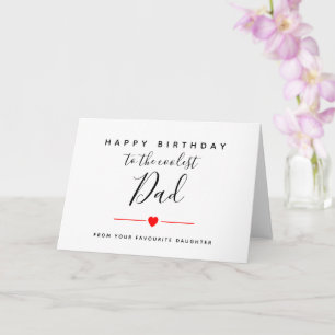 happy bithday to coolest dad card