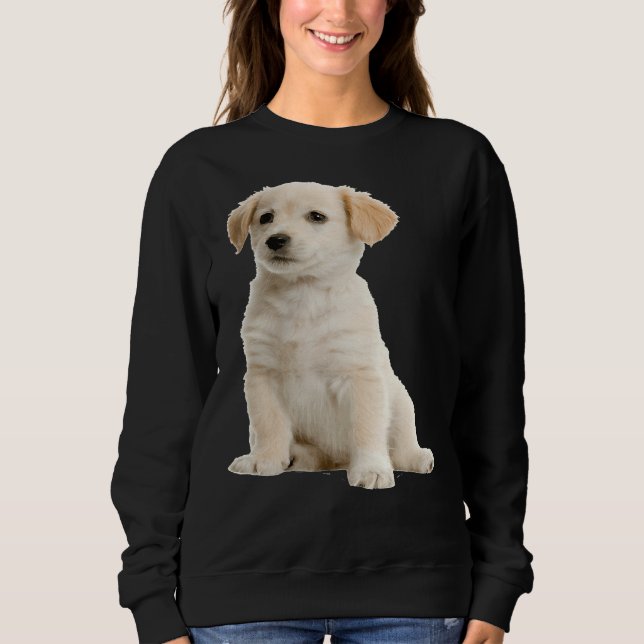 Happy Black Lab Labrador Retriever Sweatshirt (Front)