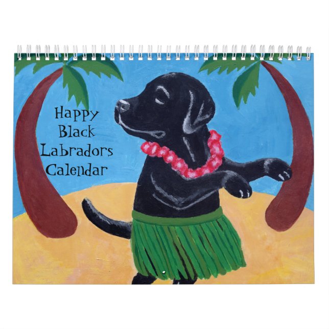 Happy Black Labradors Calendar 2018 B (Cover)