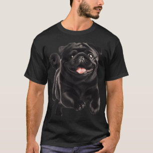 Happy Black Pug T-Shirt