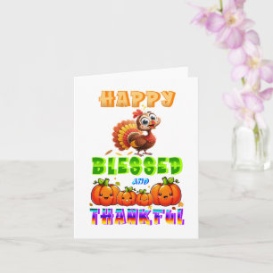 Happy Blessed And Thankful Card