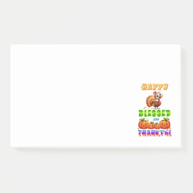 Happy Blessed And Thankful Post-it Notes (Front)
