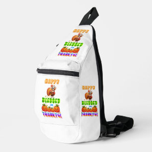 Happy Blessed And Thankful Sling Bag