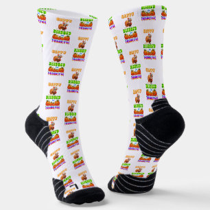 Happy Blessed And Thankful Socks