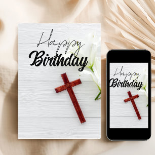 Happy Blessed KJV Bible Verse Birthday Card 