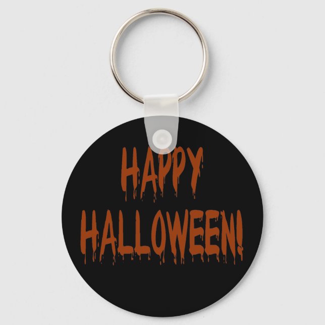 Happy Bloody Halloween Key Ring (Front)