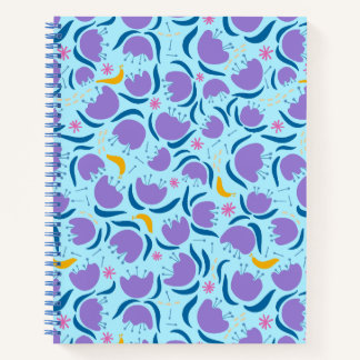 Happy Blooms and Slugs - Spiral Notebook 