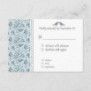 Happy Blue Birds RSVP Response Affordable