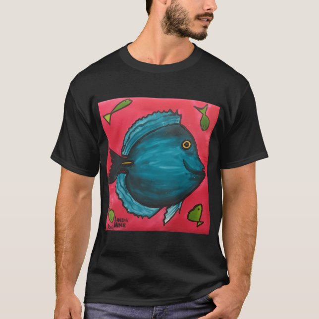Happy Blue Fish T-Shirt (Front)