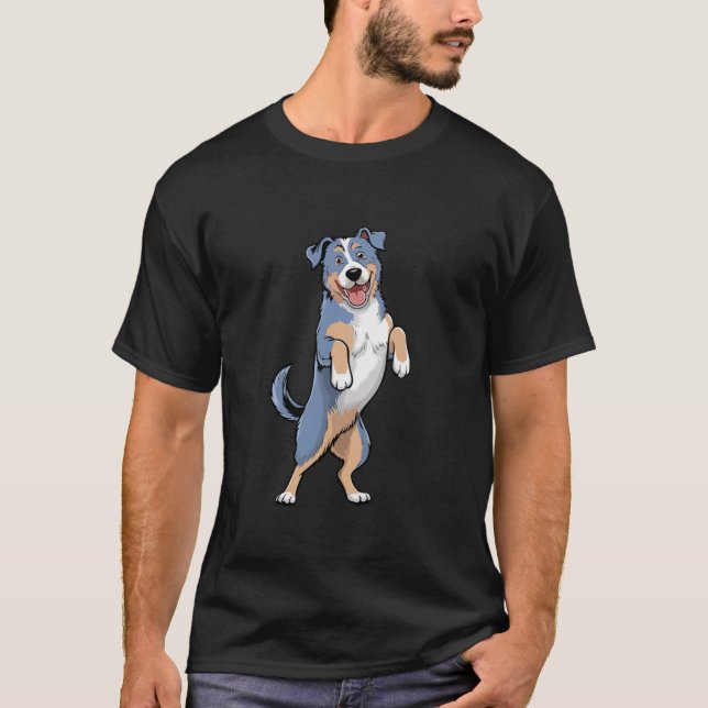 Happy Blue Heeler dog mum dad Family Matching Cool T-Shirt (Front)