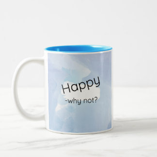 Happy blue mug