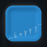 Happy Blue Party Plate<br><div class="desc">Happy Blue Party Plate</div>