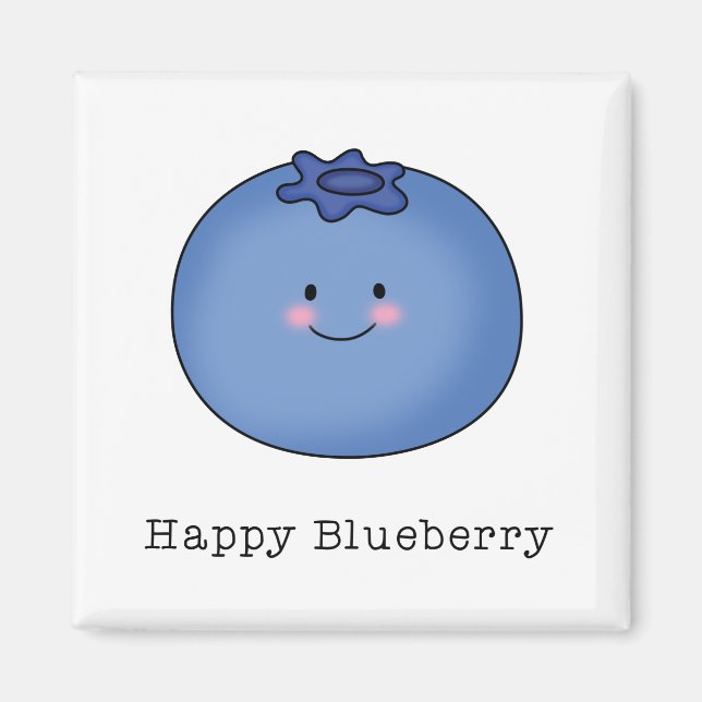 Happy Blueberry Magnet (Front)
