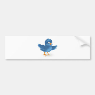 Happy bluebird bumper sticker