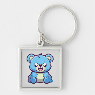 Happy Bluey Bear Key Ring