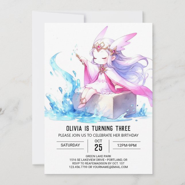 Happy Boho Wizard Birthday Invitation (Front)