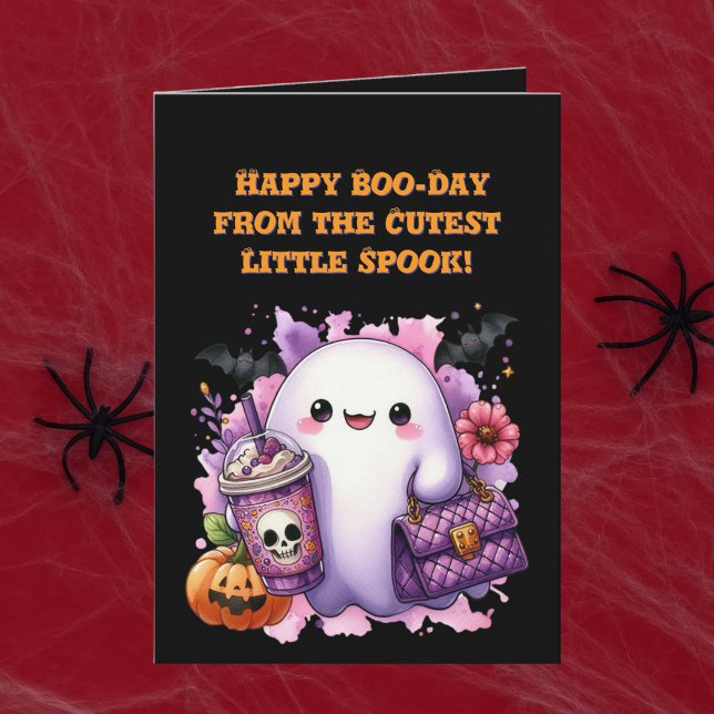 Happy Boo Day Cute Ghost photo Halloween cards (Creator Uploaded)