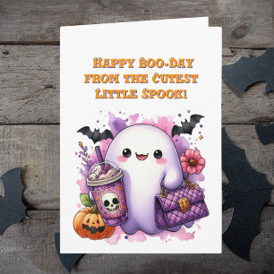 Happy Boo Day Cute Ghost photo Halloween cards