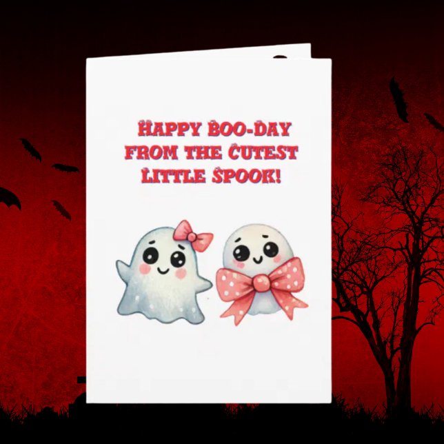 Happy Boo Day Cute Ghost photo Halloween cards (Creator Uploaded)