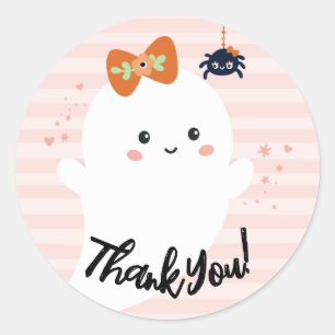Happy BOO Day Halloween Birthday Classic Round Sticker
