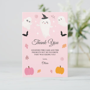 Happy Boo Day Spooky BOO Day Celebration Thank You Card