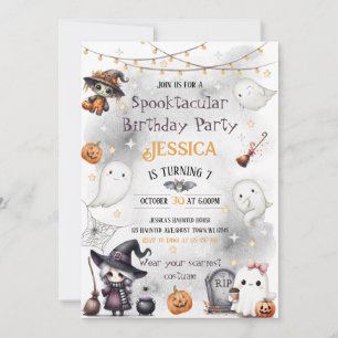 Happy Boo Halloween Invitation – Cute Ghost