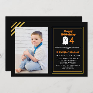 Happy BOO-thday Halloween Birthday Invitation