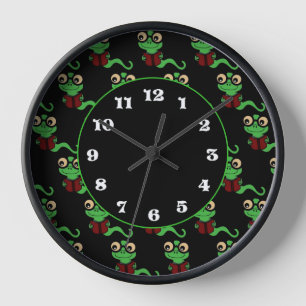 Happy Bookworm Black Clock