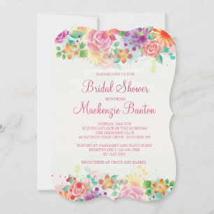 Happy Border Bridal Shower Invitation