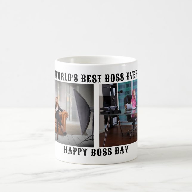 Happy Boss Day World's Best Boss Coffee Ceramic Coffee Mug (Center)