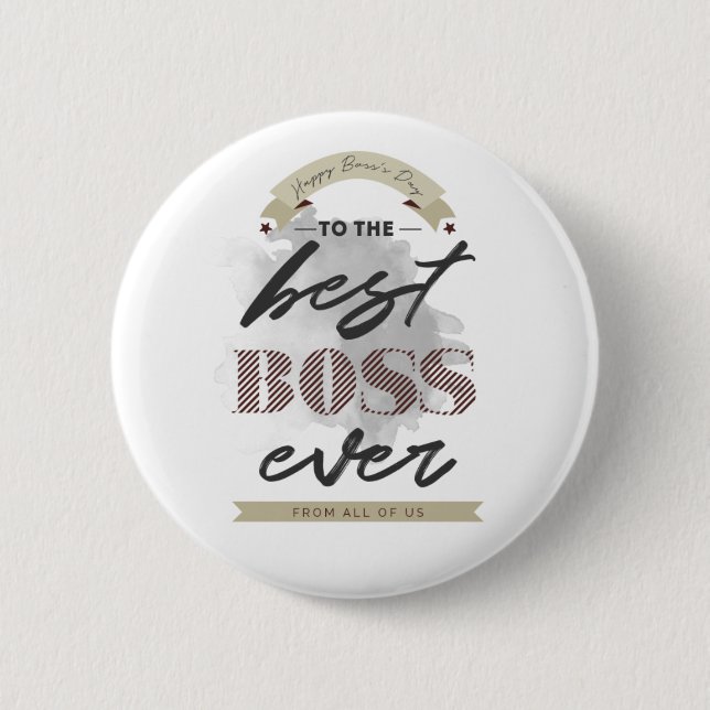 Happy Boss's Day 6 Cm Round Badge (Front)