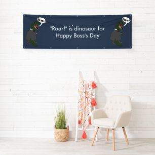Happy Boss's Day Dinosaur Funny Male Personalzie Banner