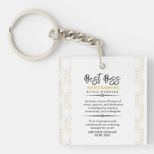 Happy Boss's Day Plaque Key Ring