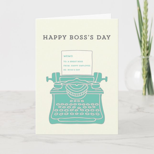Happy Boss's Day Thank You Card (Front)