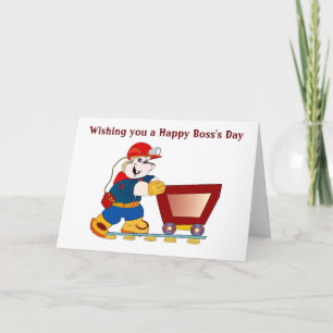 Happy Boss's Day with coal miner Card