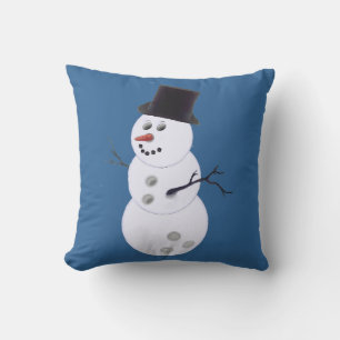 Happy Bowlidays Snowman Cushion