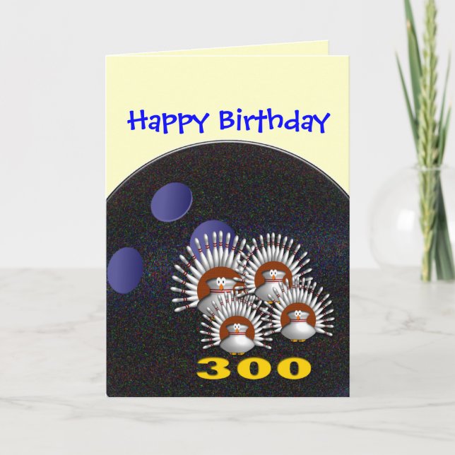 Happy Bowling Birthday Card (Front)