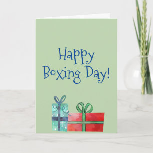 Happy Boxing Day Holiday Presents Gifts Card