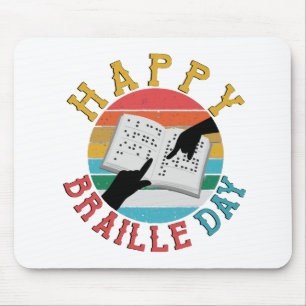 Happy Braille Day Mouse Pad