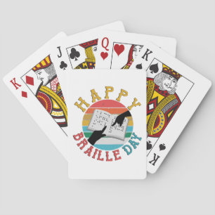 Happy Braille Day Playing Cards